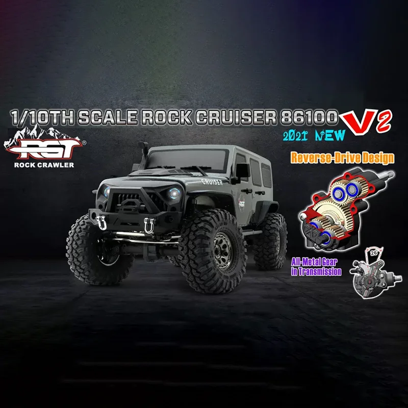 RGT Ruitai 1/10 EX86100V2 Remote Control Car Outdoor 4WD Off-Road Climbing Car Simulation Model Toy Holiday Gift 3