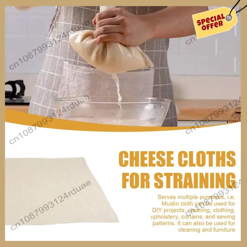 요리용 A75T 모슬린 천, 표백되지 않은 치즈 천, 여과용 면 재사용 및 세탁 가능 치즈 천