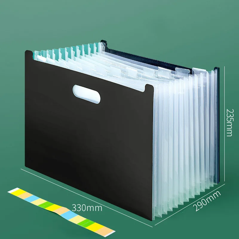File Folder File Bag A4 Desk File Folder Document Paper Organizer Storage Holder Multilayer School Office Stationery Budget Planner Accessories