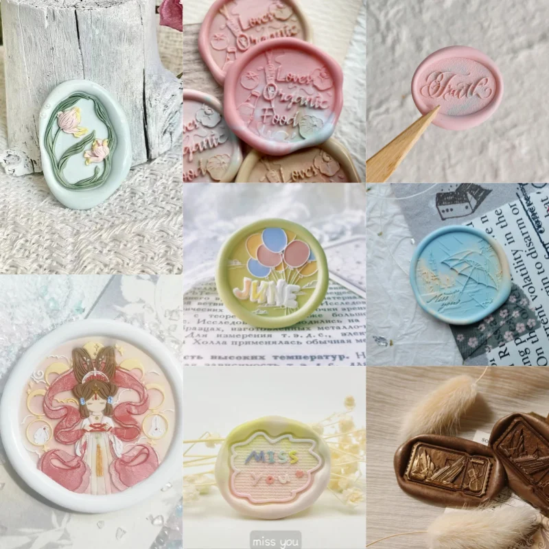 DIY 파이어 도장 스탬프 아이스버그 난파선 조각, 귀여운 요정 커피숍 도장 헤드, 특별한 황동 헤드, 선물 초대장 봉투 밀봉