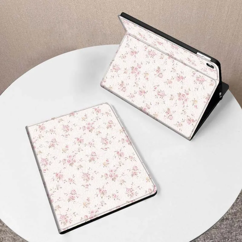 Cartoon Pink Flower Pattern Tablet Case