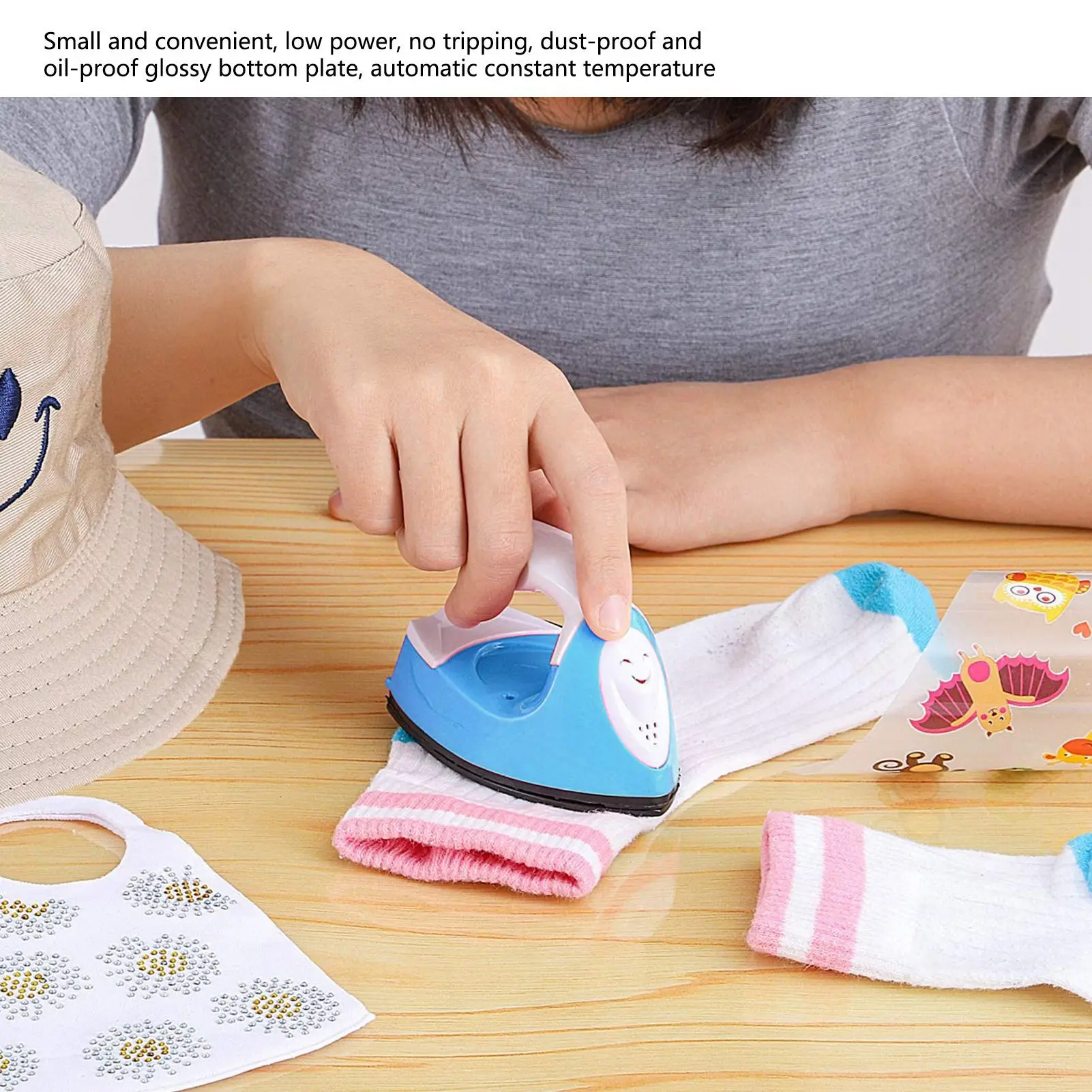 Mini Heat Transfer Machine Mini Iron DIY Heat Transfer Machine for Name Sticker Hot Drilling Cloth Sticker Ironing