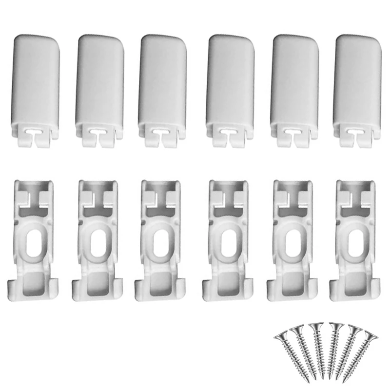Blind Support Base 6Pcs With Screws Roller Shade Replacement Accessories For Household And Commercial Use