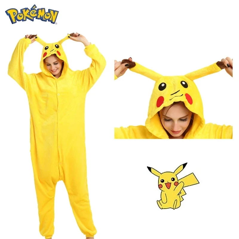 Pijama de Pokémon de una pieza para mujer, traje de Cosplay de una pieza,  mono de cuerpo completo, ropa completa para adultos, Año Nuevo - AliExpress