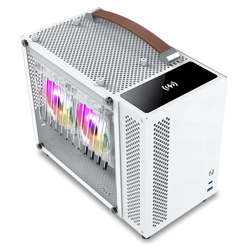 Caixa de Computador de Alumínio com Carga sem Fio Gaming pc Chassis M-atx Mini-itx Sfx Psu Radiador 135 mm Metalfish-s1 - Imagem 2