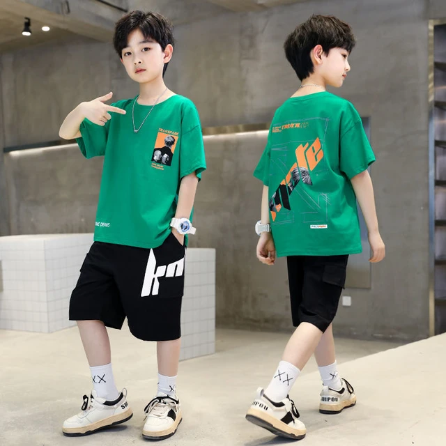 New Boy Teen 4 6 8 10 12 Year Clothing Sets Summer T-shirt Short Sleeve +  Pants Kids Baby Boy Clothes Set Children Outfits Suit - AliExpress