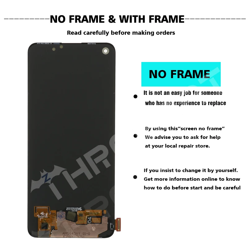 6.43“ Original SUPER AMOLED For OPPO Reno5 Z 5G LCD CPH2211