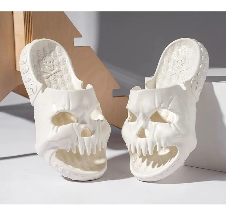 Skull Design Men Slippers - true deals club