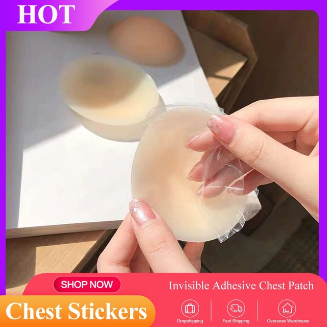 1 Pair Nippies Skin Non-marking Invisible Sticky Silicone Chest Stickers  Are Not Easy To Fall