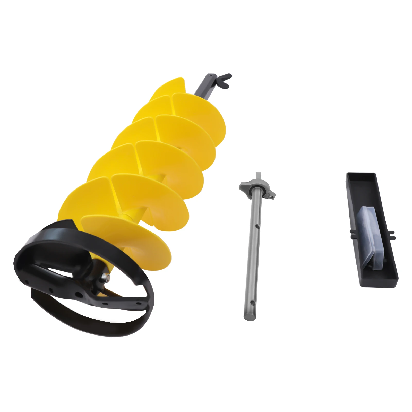 Cordless Nylon Ice Drill Auger with Centering Point Blade, 8 Ice Auger Bit  with Drill Adapter & Top Plate for Ice Fishing