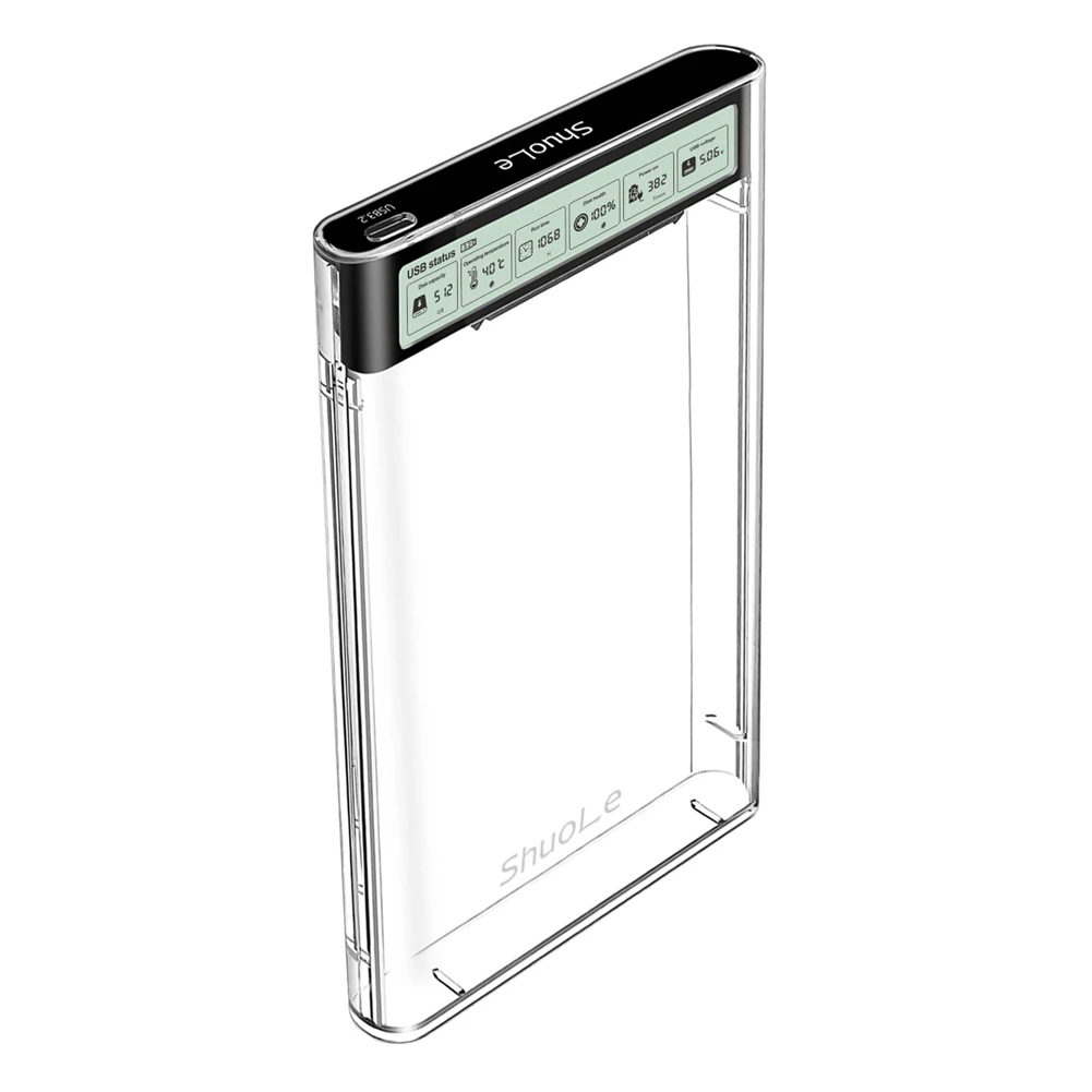 업그레이드된 ShuoLe 2.5인치 HDD 케이스 SATA에서 USB3.2 하드 드라이브 인클로저로