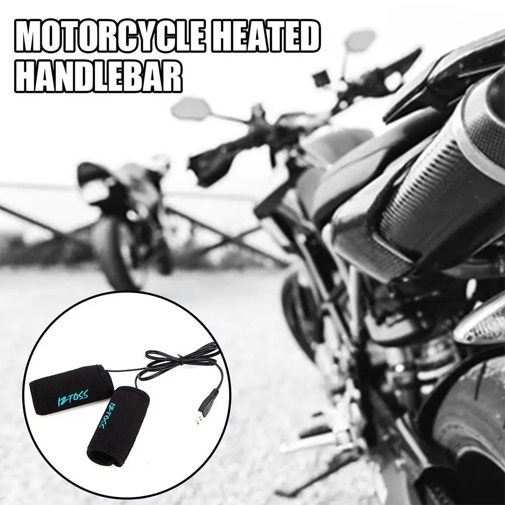 1PairHandlebarHeaterMotorcycleHeatedGripsUsbBicycleMotorbike