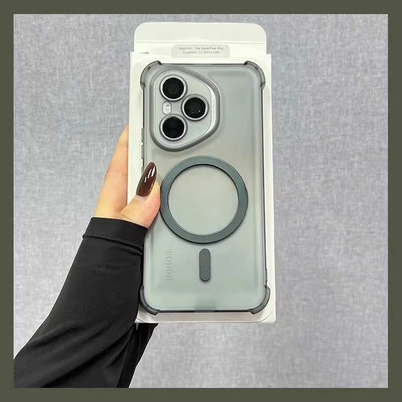 Airbag Shockproof Magnetic Wireless Charging Clear Phone Case with Magsafe