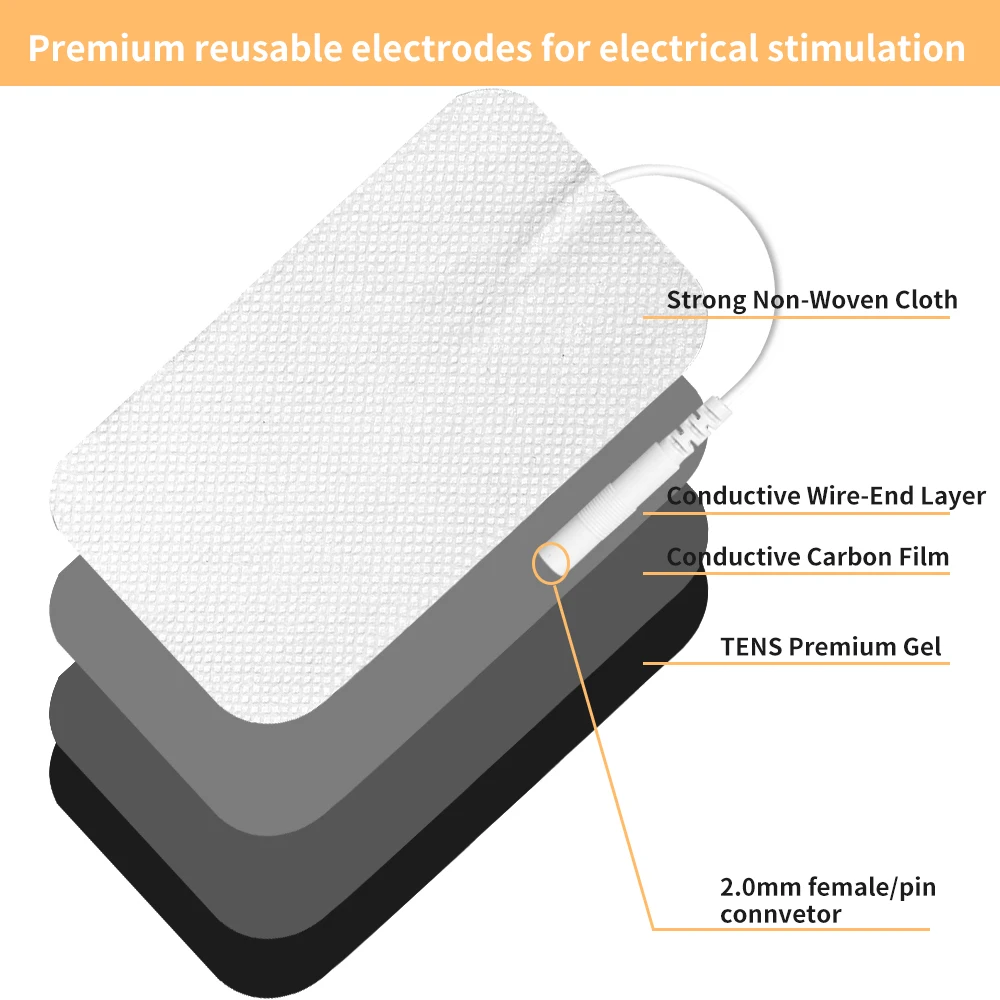 10/20/50/100PCS TENS Electrode Pads For Acupuncture Physiotherapy Massager Electrodes Patch Pulse EMS Muscle Stimulator Sticker 2