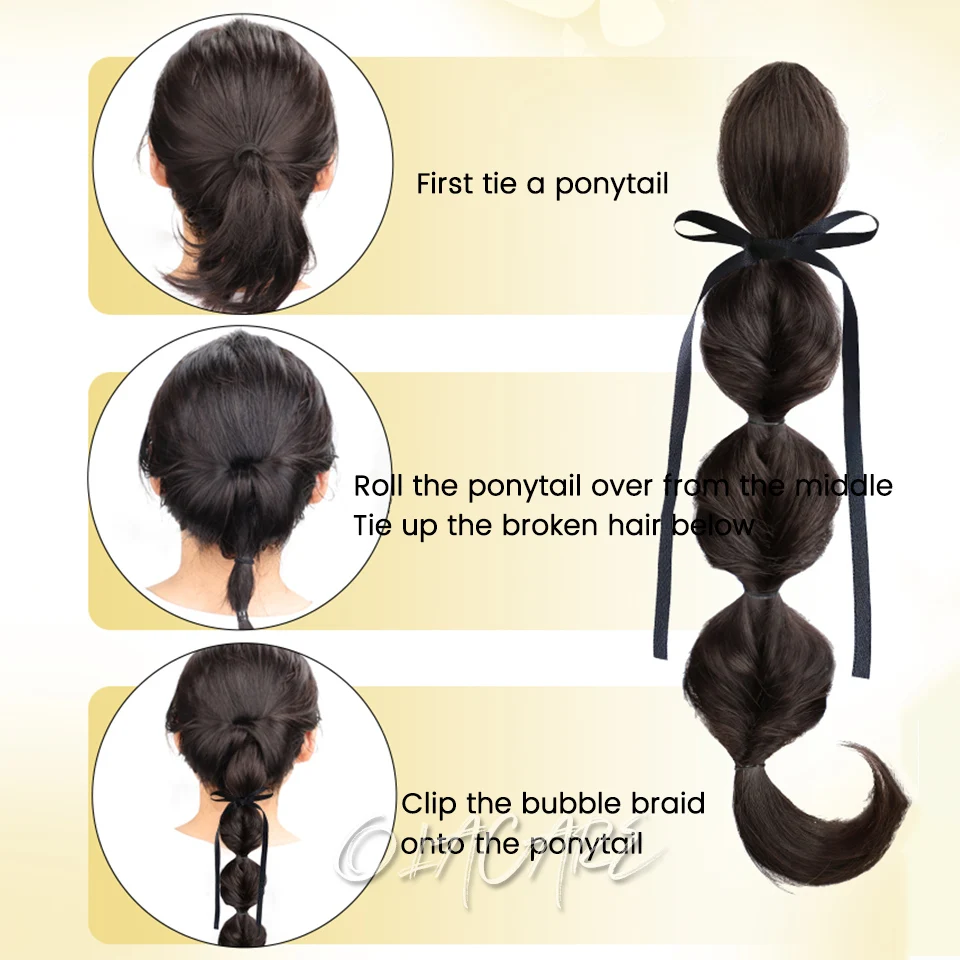 Synthetic Heat Resistant Ponytail Hair Extensions for Women