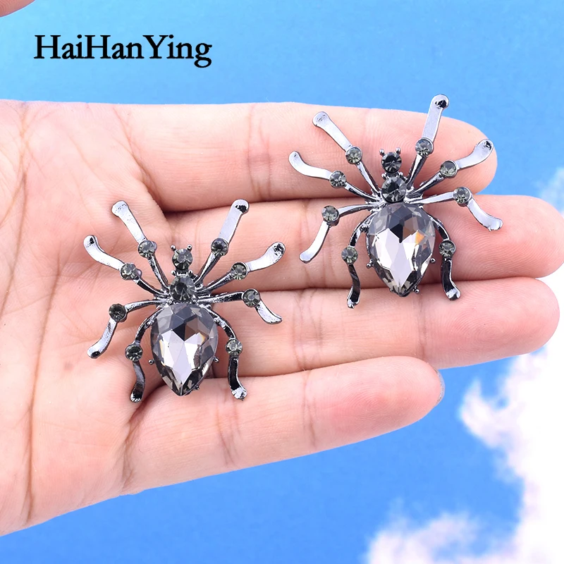 

New Insect Crystal Spider Earrings for Women Fashion Unique Punk Jewelry Halloween Party Gift