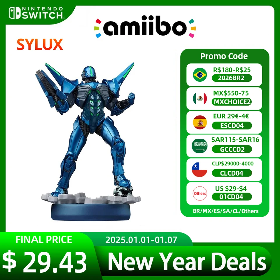 Sylux Dread Metroid Amiibo for NS Original NFC Genuine Version