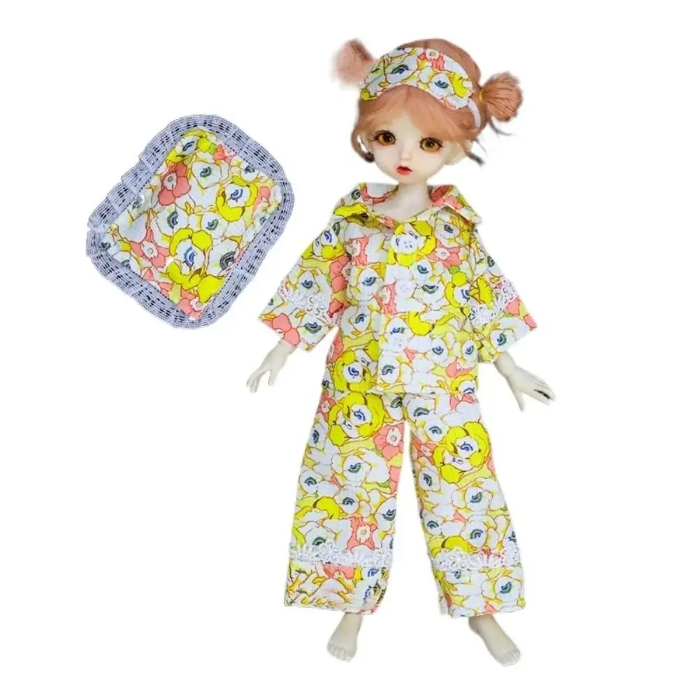 DIY Striped 30cm Doll Pajamas Dress Up Handmade Doll Sleep Clothes Home Wear Cute Sweet BJD Doll Clothes 1/6 BJD