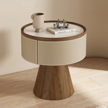 Round Design Bedside Tables With Drawers Premium Aesthetic Bedside Table Modern Luxury Mesitas De Noche Bedroom Furniture 1
