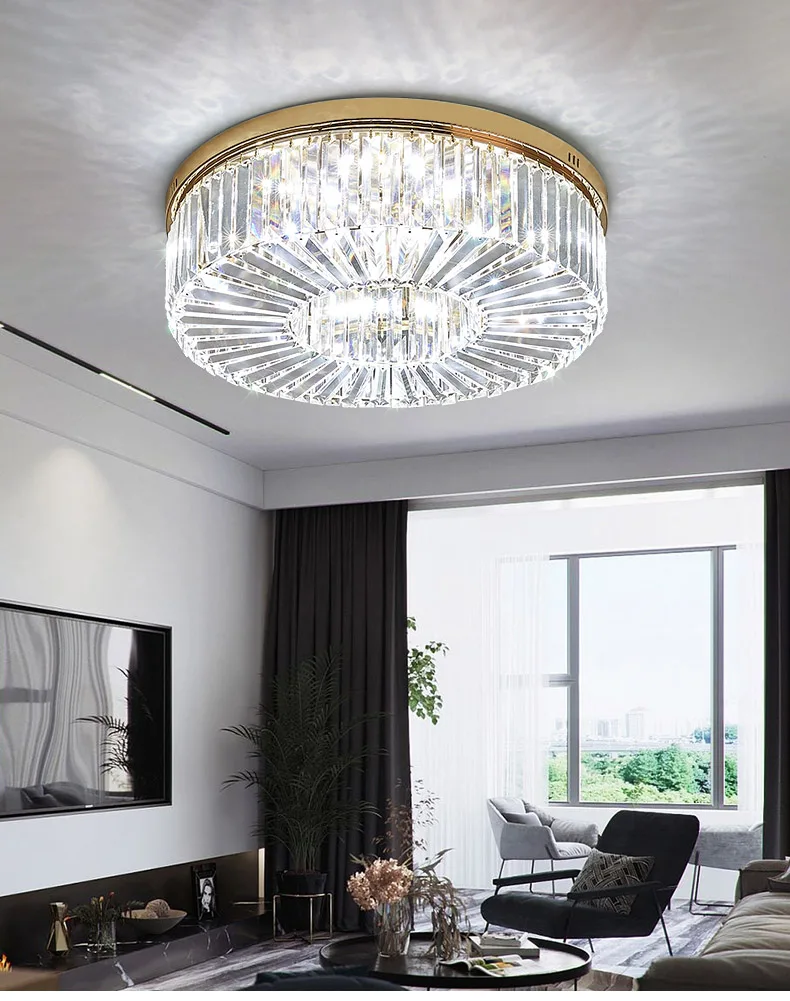 Chandelier, モダンな はいり LED クリスタルシーリングライト円形 