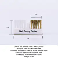 Nail Drill Bit Clean Brush Dust Cleaning Nails Accessories Manicure Tools 1