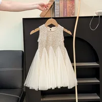 Robe d'été en Tulle pour filles, tenue de princesse en maille bouffante à paillettes, vêtements de fête d'anniversaire pour enfants, vêtements décontractés à la mode pour enfants de 2 à 10 ans 3