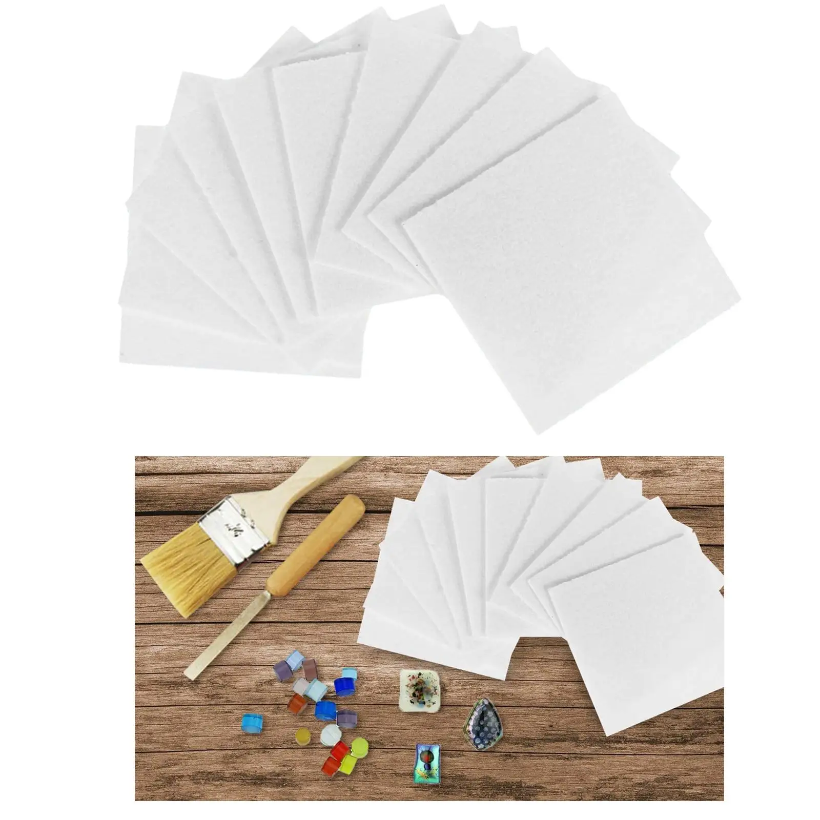 50 Sheets Ceramic Fiber Paper Square Microwave Kiln Papers Glass Fusing Paper for Household DIY Craft 80x80mm ceramic transfer paper
