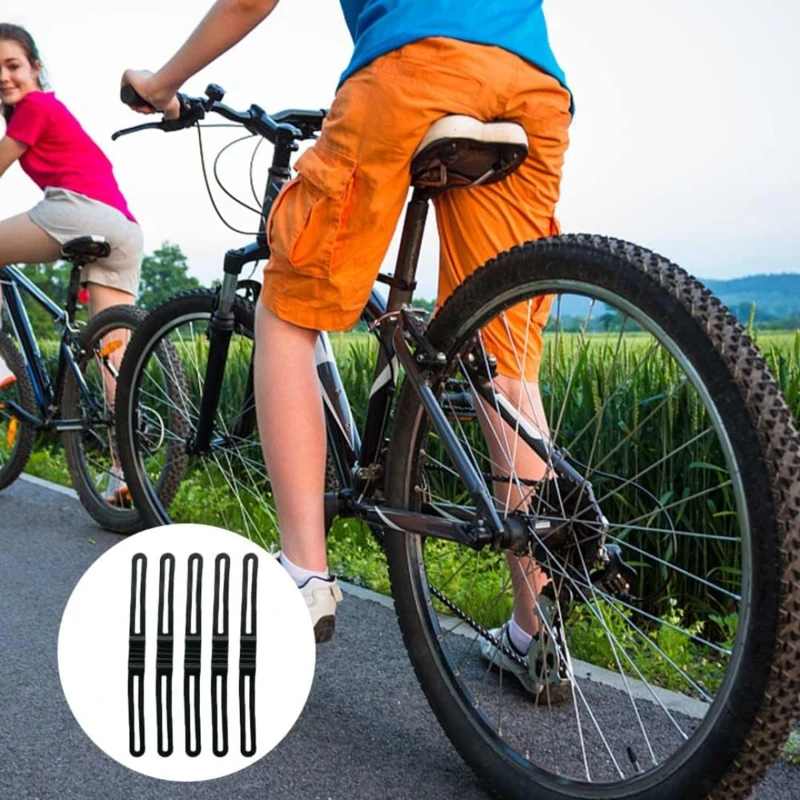Pack of 6 Bike Band Silicone Phone Bicycles Straps Holder Fastening Straps Cycling Torch Bandages Reusable Accessories