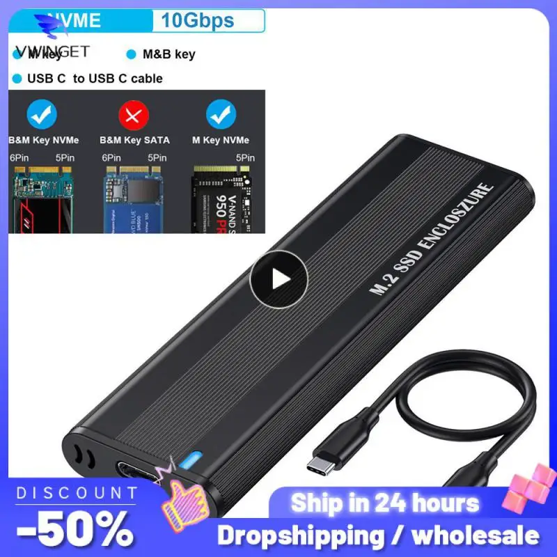 Custodia Ssd M2 Da 10Gbps Nvme Sata Dual Protocol M.2 A Usb Type C 3.1 Adattatore Ssd Per Nvme Pcie Ngff Sata Ssd Disk Box M.2 Ssd Case