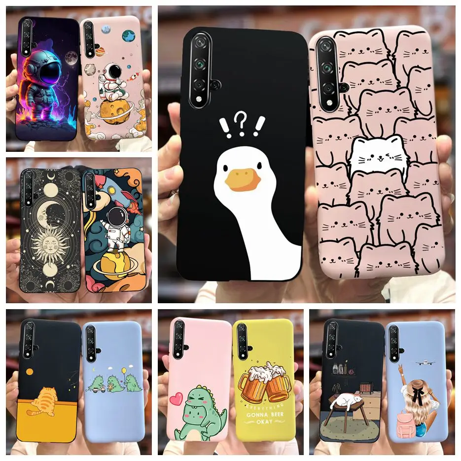Per Huawei Nova 5T Case Honor 20 Yal-L21 Fashion Cartoon Cover Custodia Morbida In Silicone Per Huawei Nova 5T Nova5T Honor20 Fundas