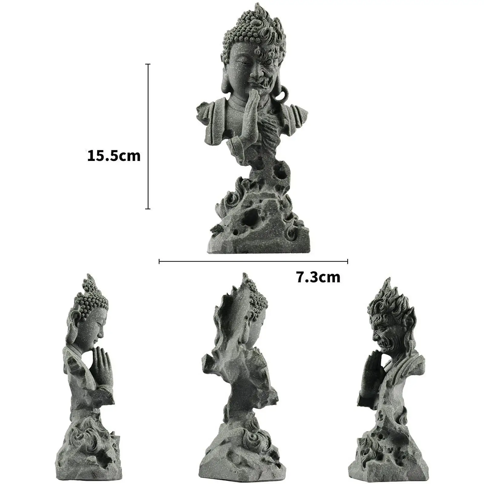 Buddha Statue Decorative Gift, Home Decor Sculpture, Tabletop Decoration Desktop Figurine for Desktop Office Bedroom Cabinets