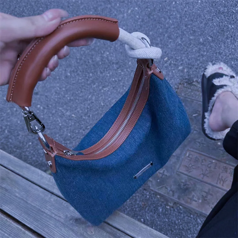 

Vintage Cowboy Tote Bag Female New Premium Sense Niche Underarm Bag Ladies Single Shoulder Crossbody Bag