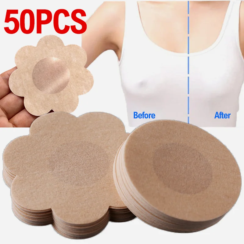 

50/10pcs Invisible Stickers Nipples Covers Women Invisible Bra Breast Lift Tape Adhesive Sticker Lady Nipple Cover Stickers Pads
