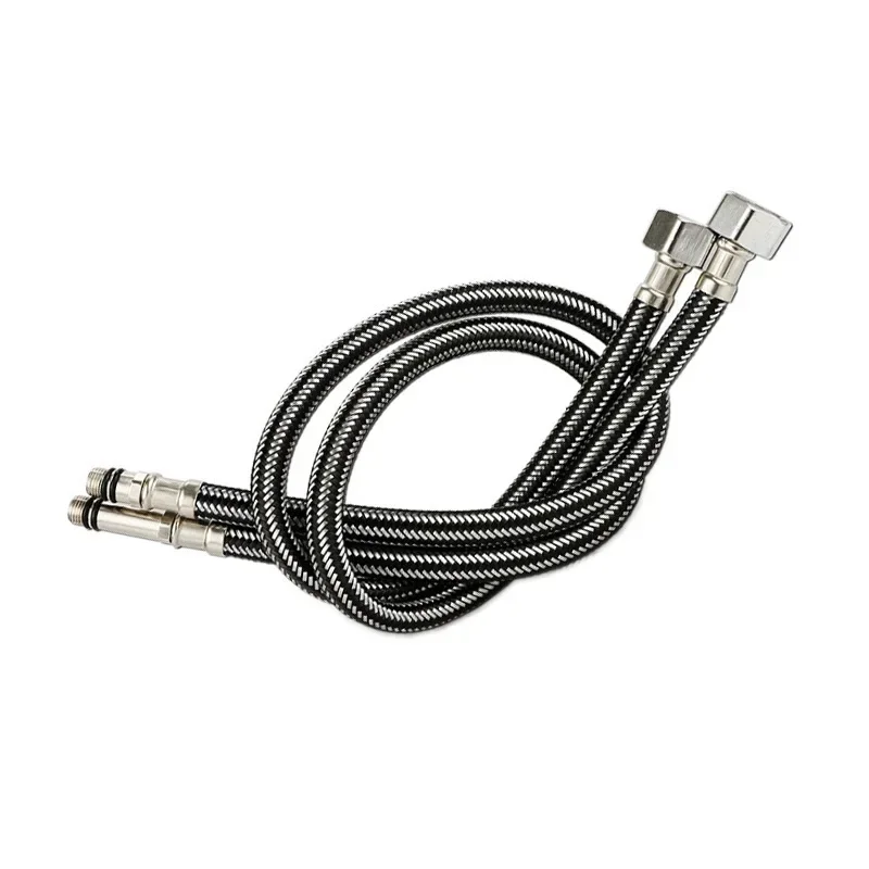Plumbing Hose G1/2'' Stainless Steel Nylon Braided Tube Pipe Hose Silicone Plumbing Thermoresistant Tap Basin Faucet Sink Kitchen Bathroom