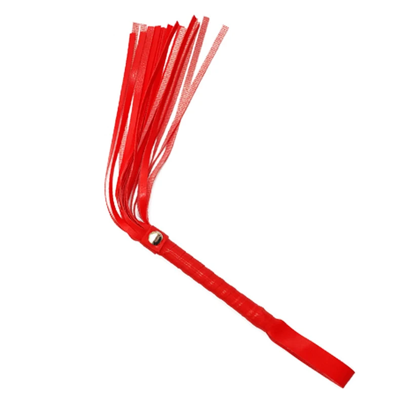 Premium PU Leather Colorful Riding Crop & Flogger with Hand Cuffs