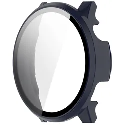 Premium Tempered Glass Protective Case for Garmin Venu 4 Watches (Ink blue)