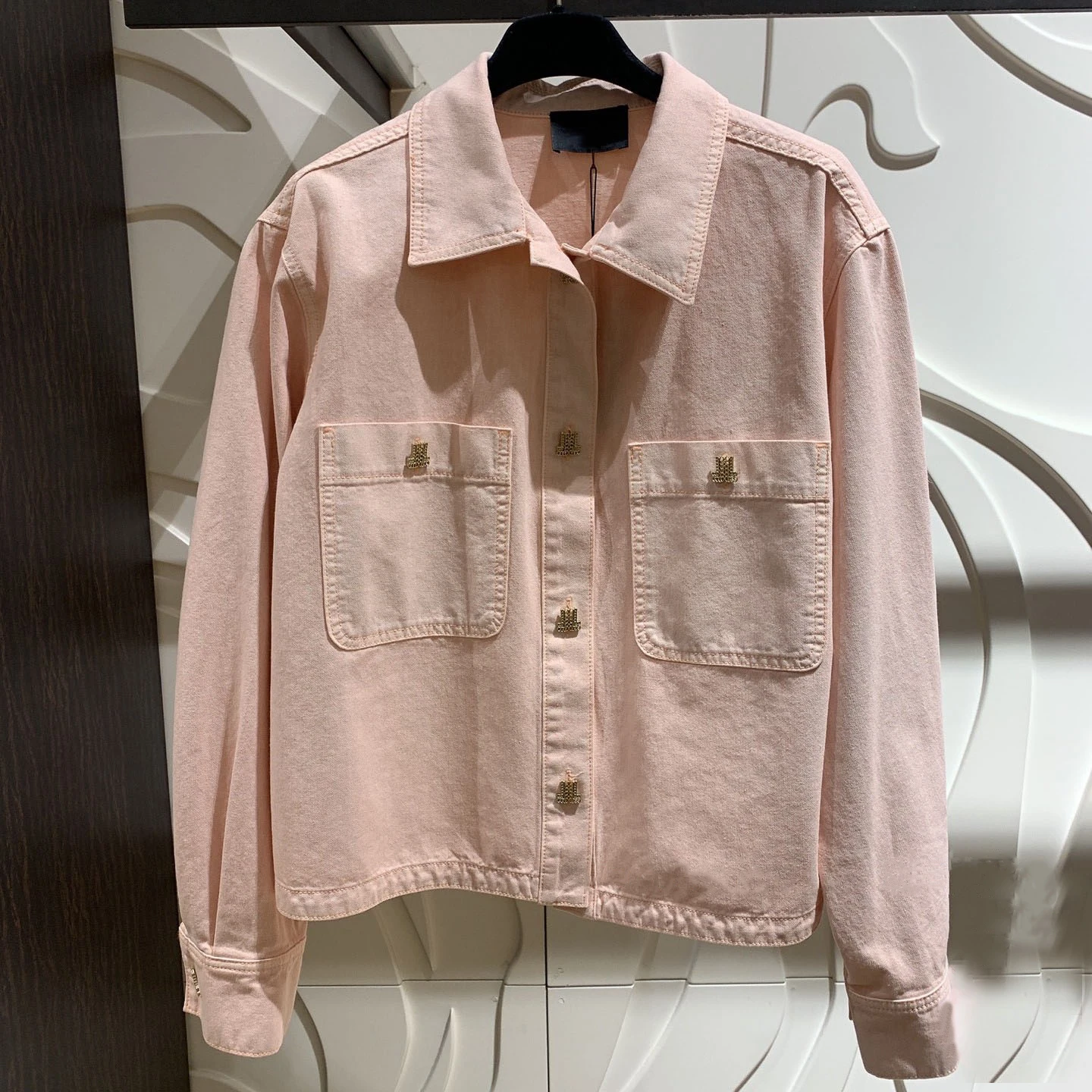 독특한 소프트 데님 럭셔리 워시 핑크 데님 셔츠 자켓 여성의 우아한 캐주얼 긴..