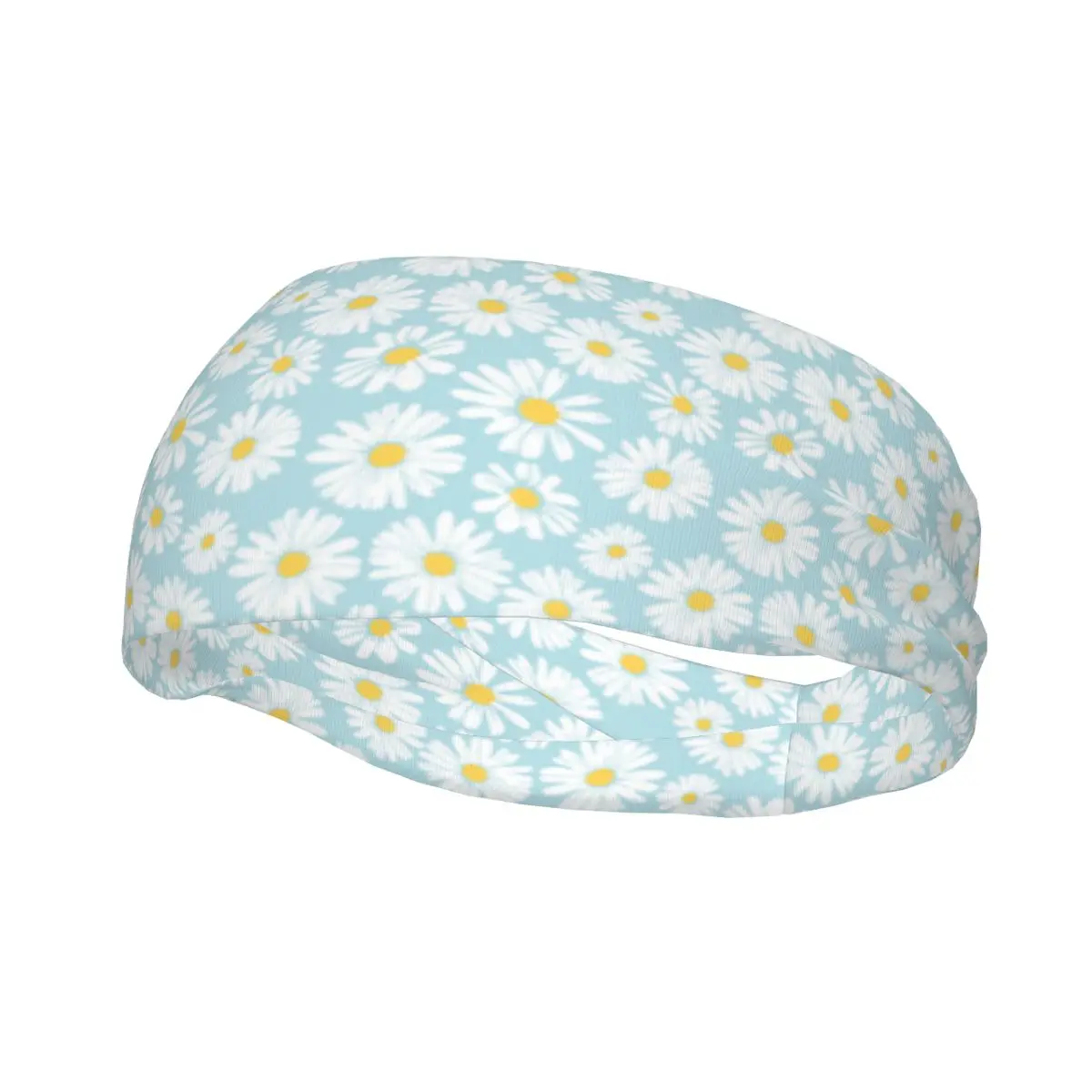 

Daisy Flower Sweatband Elastic Running Sweat Headbands for Women Men Anti-slip Hair Bandage Tennis Gym Fitness Hairband