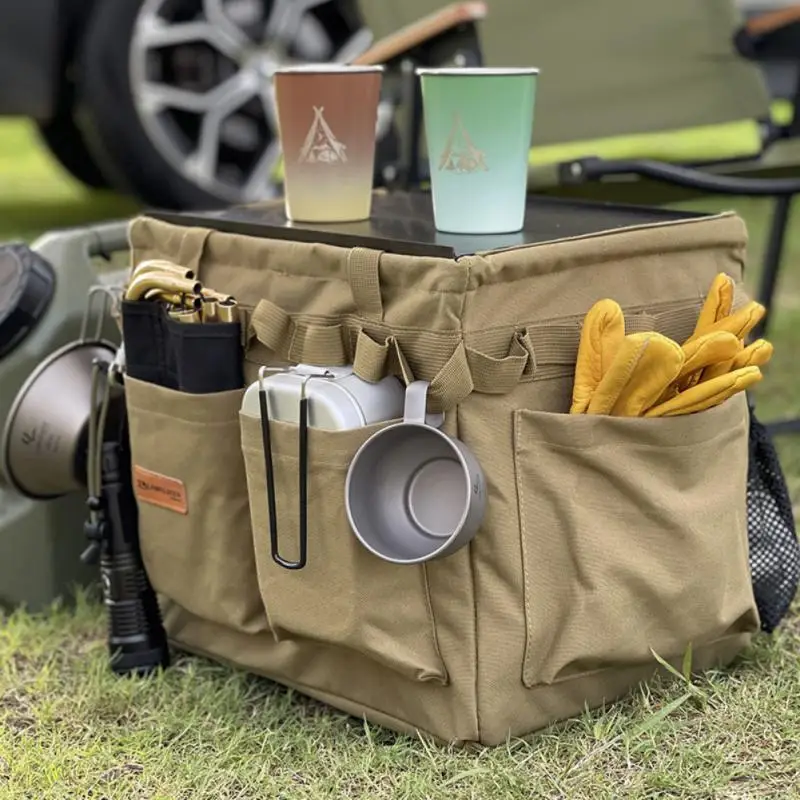 

Camping Storage Bag Picnic Meal Bag Large Storage Lamp Tableware Bag Camping Tool Waterproof Pannier Picnic Camping Travel Bag