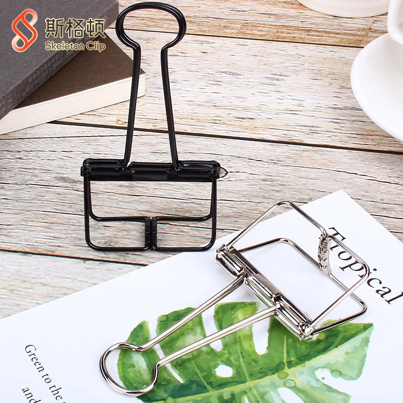 1Pcs Paper Clip Sliver Rose Gold Binder Clips Page Holder Office Study Binder Clips Photo Clamp Office School Desk Organizer