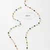 Collier Vintage à pampilles longues en strass coloré pour femmes, breloque Sexy, clavicule, chaîne de couleur or, bijoux cadeaux de fête