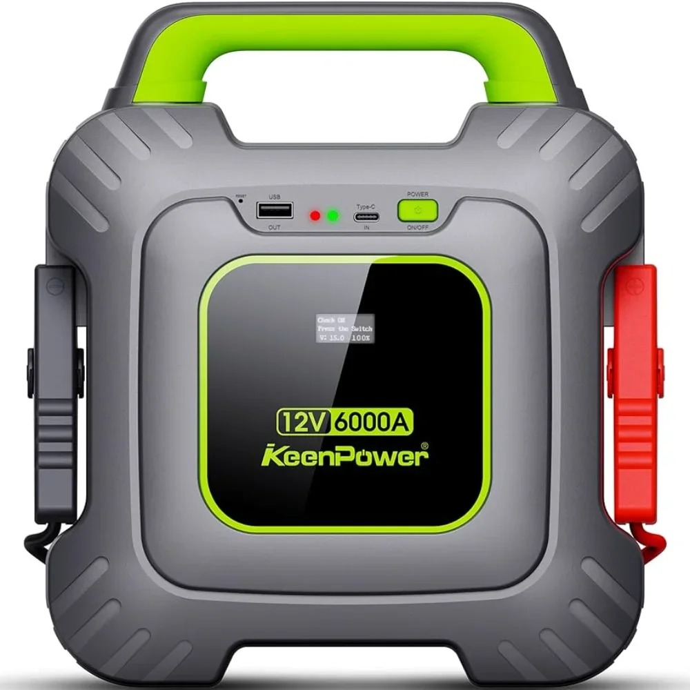 

6000A Super Capacitor Battery-Less Portable Jump Starter for 12V Car, Built-in 6*3000F , No Pre-Charging Need