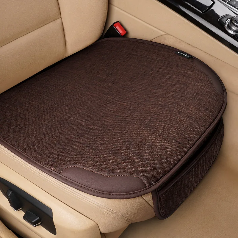 Luxury Car Seat Cover Four Seasons Flax Ventilated Car Seat Cushion  Breathable Universal Seat Protection Pad Mat For Car - AliExpress