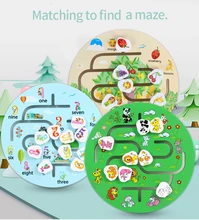 

Kids Montessori Toy Wooden Labyrinth Puzzle Early Educational Toys Animal-body-match Maze Learning Developing Jigsaw Gifts
