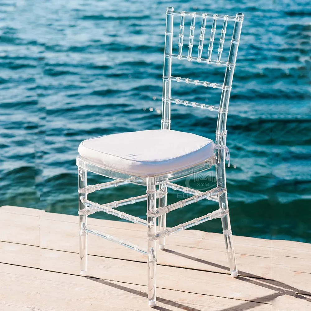 10Pc Popular Wedding Banquet Hotal Decoration Acrylic Crystal Chair For Indoor Dining Room Outdoor Beach Event Site Layout Props