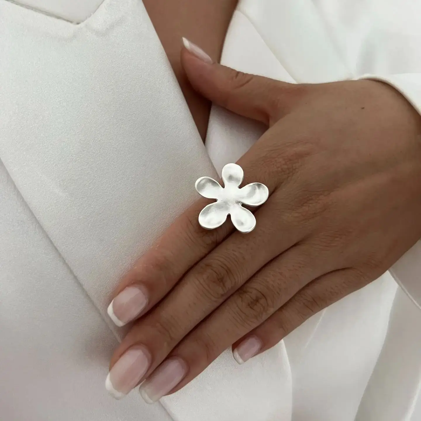 DIEZI 誇張パール幾何学リング女性男性女の子ギフトパンクファッション