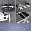 Stainless Steel Bathroom Shelves Corner Shelf Organizer Kitchen Sucker Wall Mounted Storage Corner Rack Bathroom Accessories 2