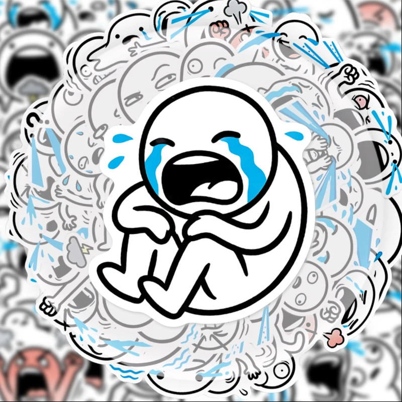 기발한 캐릭터 감정 그래피티 스티커 50개, 물병, 노트북, 휴대폰 장식, 여행 가방, 스케이트보드, 기타, 선물 상자, 파티 장식, 명절 선물에 적합