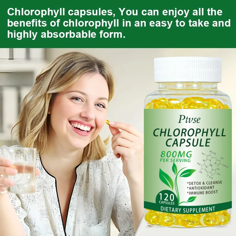Chlorophyll Capsules Detox Cleanse Greens Supplements Ultra High Absorption