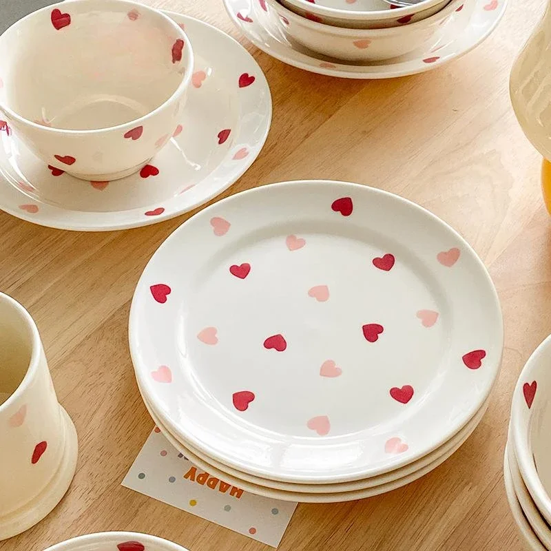 Nordic Dinner Plate Household Ceramic Cutlery Bowl Plate Cup Kitchen Supplies
